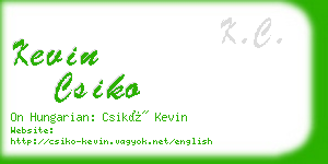 kevin csiko business card